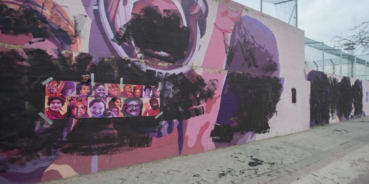 viewpoint of memory and mural of Ciudad Lineal